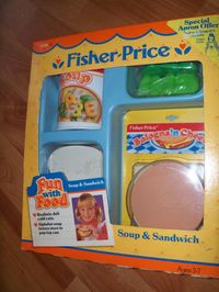 1987 Fisher Price Fun with Food Soup Sandwich New Old Stock 2130 | eBay