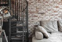 Industriële luxe wandbekleding woonkamer