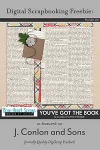 You’ve Got The Book stacked paper freebie from Blue Heart Scraps