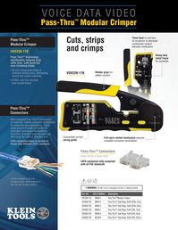 Klein Tools Ratcheting Wire Crimper / Stripper / Cutter, for Pass-Thru VDV226-110 - The Home Depot
