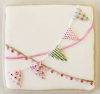 pink green bunting
