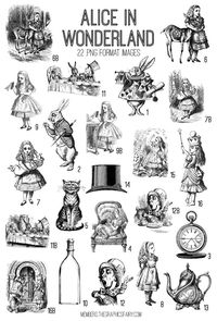 Alice in Wonderland Images Kit! Graphics Fairy Premium Membership - The Graphics Fairy