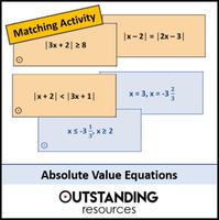 Solving Absolute Value Functions Matching Activity by Outstanding Resources