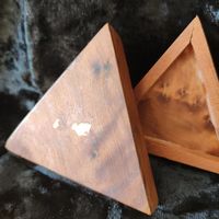 Wooden Triangle Box Vintage Tobacco Box Oak Wood Jewelry - Etsy Turkey