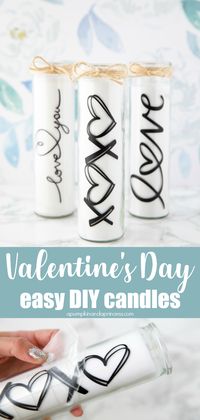 How to decorate candle jars for Valentine's Day