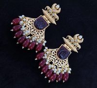 Rs 890net+$ Designer kundan earing