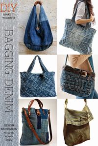 One of the easiest ways to recycle denim is to make a bag | knit, crochet, weave or sew | be inspired by all the creative ways to bag a denim | DiaryofaCreativeFanatic