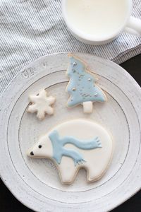 My in-laws spend their winters in Florida. When the snow starts to fly here in Minnesota they get a kick out of giving us the weather update in Panama City Beach: “Sunny with a high of 75”. Ugh. To which I reply “I’ll send some of the chilly north your way”. Meaning snow inspired cookies of