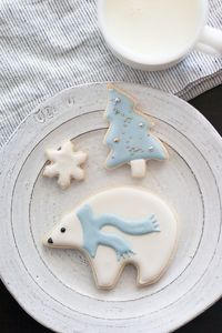 My in-laws spend their winters in Florida. When the snow starts to fly here in Minnesota they get a kick out of giving us the weather update in Panama City Beach: “Sunny with a high of 75”. Ugh. To which I reply “I’ll send some of the chilly north your way”. Meaning snow inspired cookies of