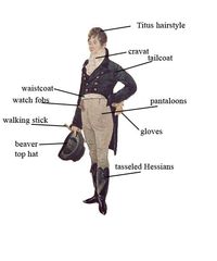 Description of men's clothing.