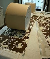How to recover lampshades, using fabrics. This is one of the best tutorials on this I've seen.