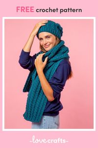 Crocheted cables are great fun to do, and this is the perfect project for learning them. Working the repeats all the way along the scarf will build cable muscle memory forever