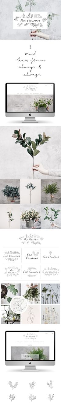 Branding for Fox flowers by Ryn Frank www.rynfrankdesign.co.uk