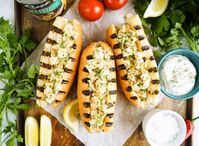 You won't miss the meat with these vegetarian lobster rolls! A meatless twist on the east coast classic! This Lobster Roll made with Hearts of Palm tossed with savory fresh herbs, tangy mayo and celery crunch will satisfy your all your guests, vegetarian or not!