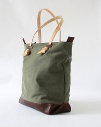 BORSA SHOPPING Nodo in pelle testa di moro e cotone di ElMato #shopper_in_cotone_e_pelle#shopper_bag#borsa_shopper#borsa_artigianale#borsa_verde#borse_in_pelle#