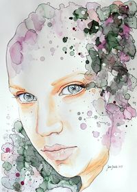 Jane Beata | #janebeata #artist #watercolorart #watercolor #watercolorportraiture
