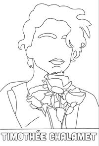 #timothèechalamet #timothée #callmebyyourname #ladybird #floral #coloring #coloringpages #popculture