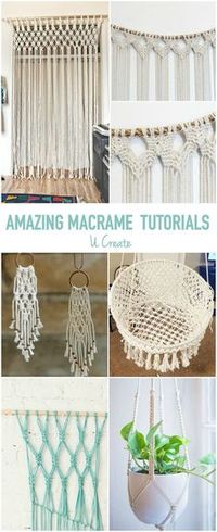 Macrame is back and it’s everywhere! Find it as wall art, curtains, backdrops, jewelry, and even furniture! Here are some of the most amazing macrame tutorials out there!! Once you get started you wo