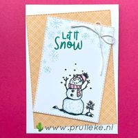 Oh wat ben ik dol op dit kaartje in deze kleuren. Hoewel de combinatie zelf heel warm en zomers is, vind ik hem ook prachtig voor deze winterse kaart. Je kunt alles nalezen over deze kaart op mijn website. #prulleke #prullekekleurencombinatie #kleurencombinatie #snowmanseasonstampset #stampinup #stampinupnederland #stampinupdemonstratrice #20212023incolordsp