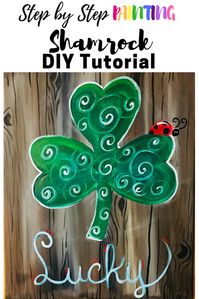 How To Paint A Lucky Shamrock With Dark Wood Background Beginning acrylic painters will learn