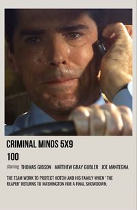 minimal polaroid episode poster for criminal minds 5x9 ‘100’