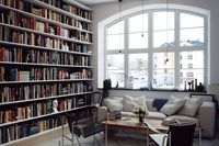 I love this room. Amazing home library.