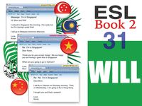 This ESL Resource includes 10 pages - four pages from Stories for Young Readers and two pages from Dialogues for Young Speakers. Also included are three audio files, and four answer key pages. Page Pack 31 includes an Exit Search puzzle, an introduction to simple future with 'will,' a future tense Q&A exercise, and two dialogues.
