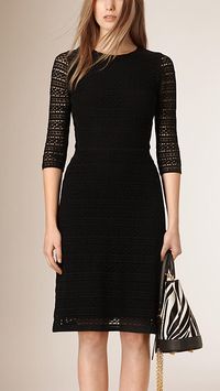 Black Lace Shift Dress - Image 1