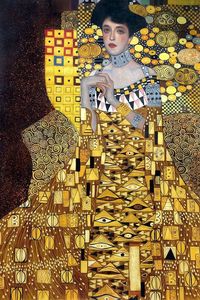 Portrait of Adele Bloch-Bauer 1, 1907 - Gustav Klimt. Hand made oil painting on canvas. #art #oilpaintingwoman #artpainting
