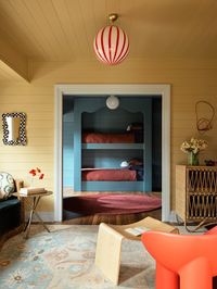Each Boldly Painted Room in This Australian Farmhouse Features a Scalloped Accent | domino