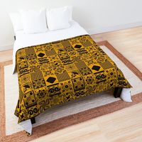 "Black & Yellow Traditional Oriental Moroccan Style Artwork" Comforter for Sale by Arteresting | Redbubble