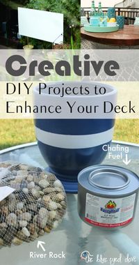 Creative DIY Projects to Enhance Your Deck. DIY, DIY home projects, home décor, home, dream home, DIY. projects, home improvement, inexpensive home improvement, cheap home DIY.