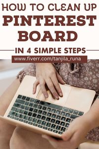 Time spring clean your Pinterest boards! Learn how to clean up Pinterest boards at Simple Pin Media using these 4 easy steps. #pinterestmarketing #springclean #organize