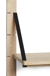 Strap shelf wall mounted