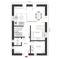 Raumgrundfläche: 65,00 m2