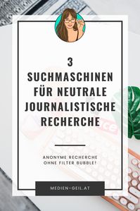 Für deine Recherche brauchst du möglichst neutrale Ergebnisse - aber Google zeigt dir an dein Internetverhalten angepasste Inhalte an! Lerne im Blogbeitrag mehr über alternative Suchmaschinen. #journalismus #journalist #journalistin #recherche #medien #medienbranche #mediengeil #recherchieren