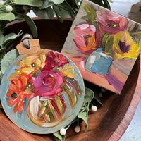 Marie Wheeler Art shared a post on Instagram: "Need some pretty florals to decorate your tree… #ornaments #ornament #handmadeornaments #christmasdecor #smallart whimsy #whimsical #sunflowers #artistsoninstagram #artwork #localartist #floralart #acrylicart". Follow their account to see 1131 posts.