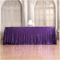 The tablecloth is not only used for table, but also for video backdrop, fireplace decoration or tree skirt, now is your turn to elaborate your imagination. Size: 120" x 60", Color: Purple | Rosdorf Park Sequin Tablecloth For Party Cake Dessert Table Exhibition Events Plastic / Vinyl, Size 60.0 D in | Wayfair