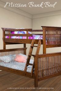 Premium #mission style Amish craftsmanship and beautiful design. Experience the best in handmade hardwood construction. This Mission bunk bed with optional trundle and under bed drawers is practical for kids and adults and the #bunkbeds can be adjusted to fit tempurpedic mattresses with ergo systems.