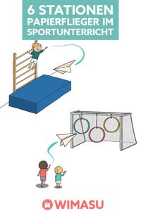 Falten, #Werfen, #Spielen – So wird die #Turnhalle zum Flugplatz. Zuerst falten die #Schülerinnen und Schüler am besten im #Klassenraum ein oder zwei #Papierflieger. Im Flughafenspiel am Airport “Turnhalle” werden die Segler anschließend an Stationen auf