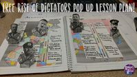 Free Rise of Dictators Pop Up Lesson Plan