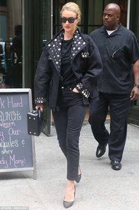 Say it with studs like Rosie in Isabel Marant. Click 'Visit' to buy now. #rosiehuntingtonwhiteley #DailyMail #isabelmarant #springfashion