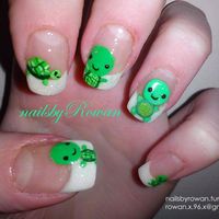 Turtle nails! Adorable