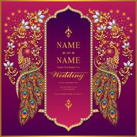 Wedding invitation card templates. Premium Vector