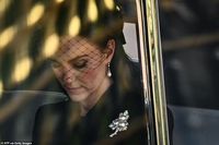 Princess of Wales shows support to Prince William and takes part in the Queen's funeral procession | Daily Mail Online