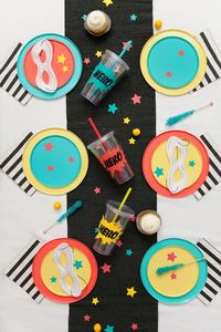 Learn how to make this fun, modern and non character themed DIY super hero themed party. -Tell Love and Party