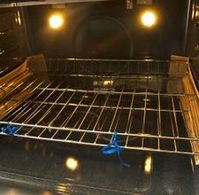 The appliance repairman told me using the self-cleaning feature takes years off the life of an oven. The best oven cleaner! Cover bottom of oven with baking soda, then pour vinegar so it's all wet. Let sit around 20 minutes or so then wipe all of it out with damp cloth or sponge. I leave my oven door open too. After drying you may see some white residue, wipe again.