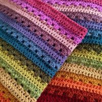 Sarah's rainbow stripe Cosy blanket