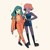 @chabeescalante shared a photo on Instagram: “Playing with references! ✨(I don't know who are the girls of the picture!! But I LOVE her outfits) Edit: thank you everyone!! Now I know…” • Jul 8, 2020 at 6:13am UTC
