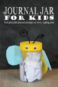 Journal Jar for Kids with Free Printable Journal Prompts